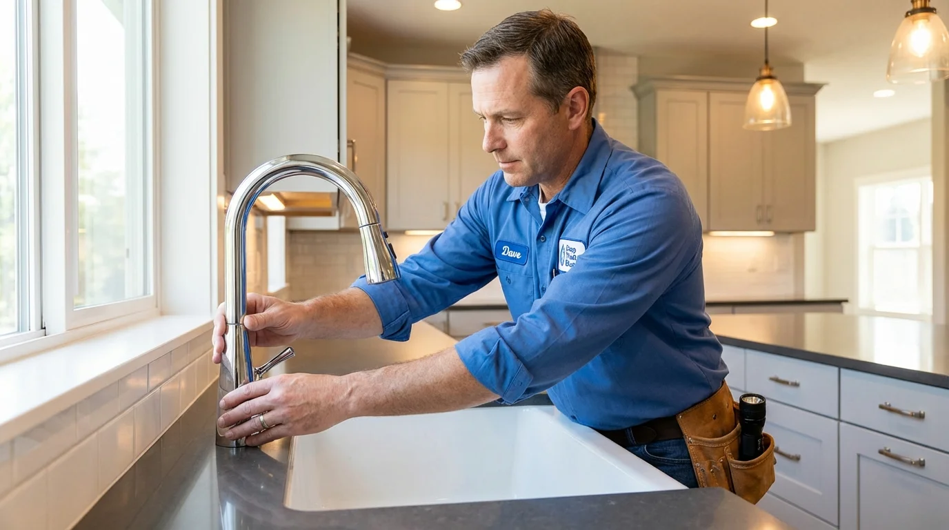 Kitchen faucet installation by Johns Plumbing LLC in Pevely